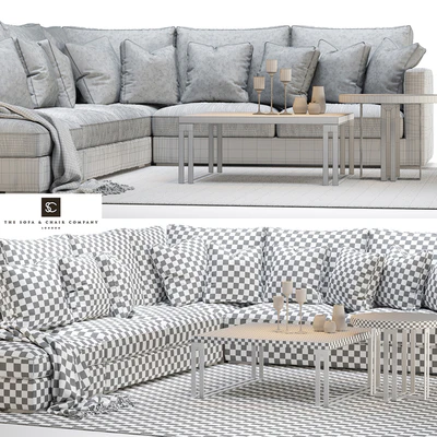 Henley modular sofa and side / coffee table — Ver 2