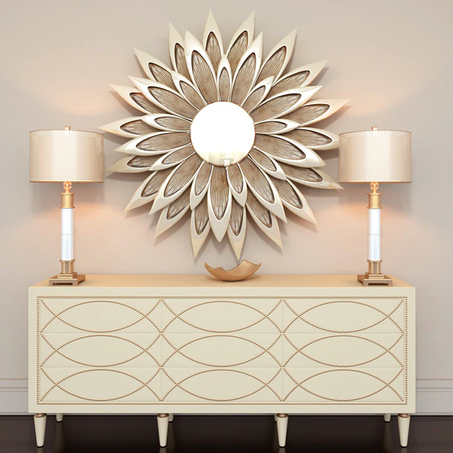 Two-Tone Credenza with Silver Nailheads — Скачать