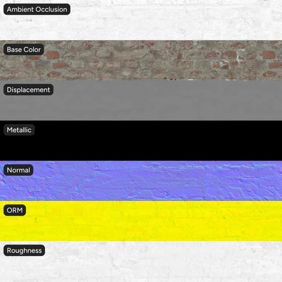 damaged plastered brick wall texture — Вид 2