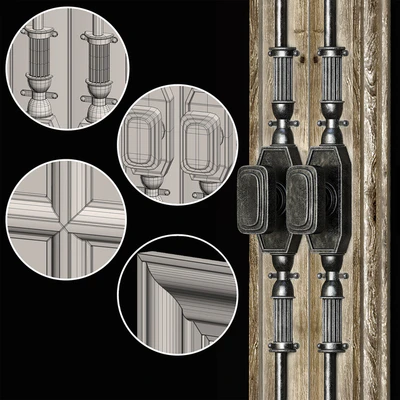 PART 1 COLLECTION FRENCH WINDOWS 1000-2000 mm (V-ray Corona) — View 2