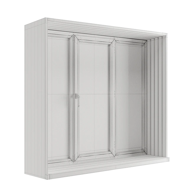 A set of plastic windows with wooden trim. — Скачать