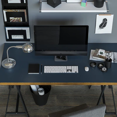 Workplace table ikea LINNMON / ODVALD — Ver 3
