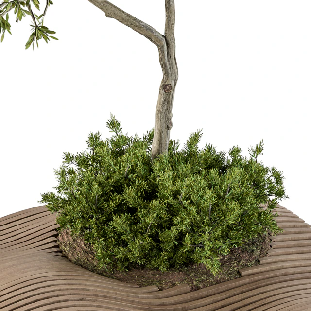 Urban Furniture / Parametric Bench with Plants- Set 21 — Скачать