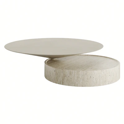 DE LA ESPADA LAUREL COFFEE TABLE IN MARBLE — Ver 3