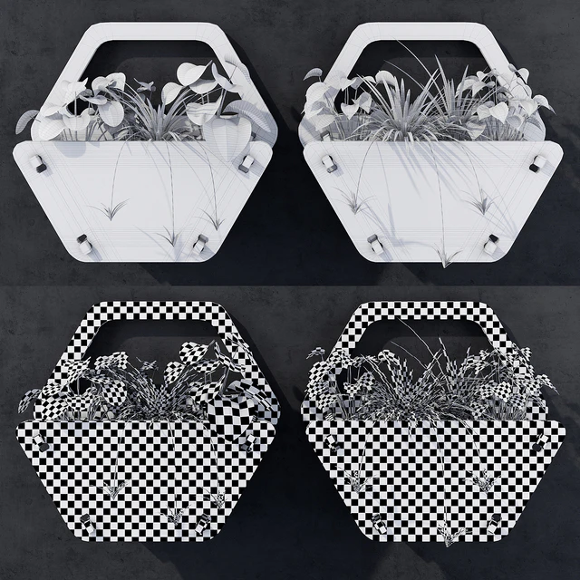 Hexagon wall planter — Descargar
