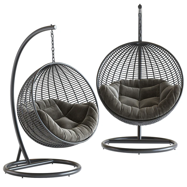 Fotel wiszący Cocoon De Luxe, czarny — Descargar