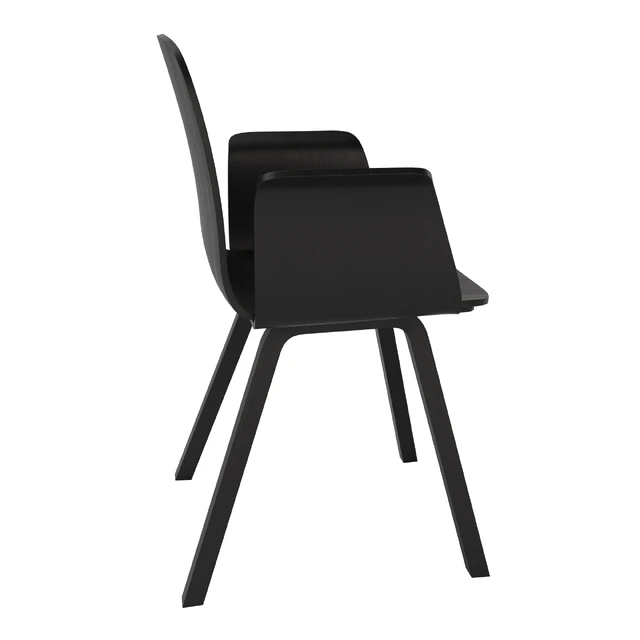 Palm veneer dining chair with armrest — Descargar