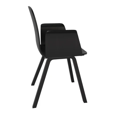 Palm veneer dining chair with armrest — Ver 2