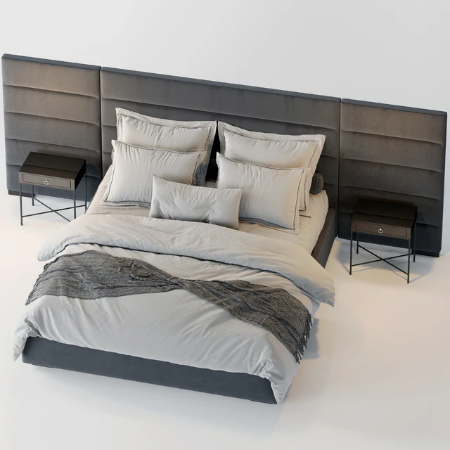 RH Modena Horizontal Channel Panel Fabric Platform Bed2 — Descargar