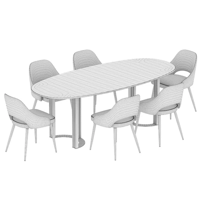 Hudkoff Lord Aero chair Dining set — Ver 2