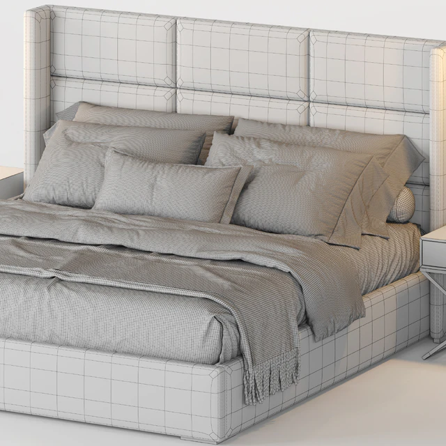 RH Modena Rectangular Channel Shelter Fabric Platform Bed — Descargar
