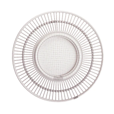 Round rattan mirror Nogu — Ver 2