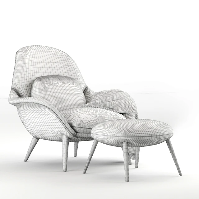 ArmChair Fredericia Swoon Lounge — Descargar