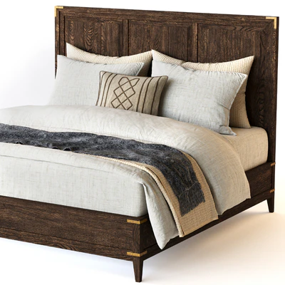 CAYDEN CAMPAIGN PANEL BED WITH CORNER BRACKETS Restoration Hardware — Ver 2