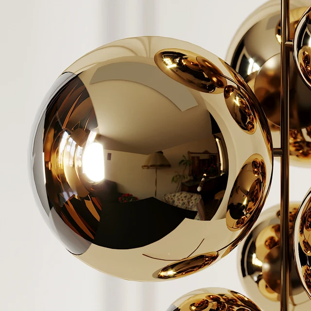 Mirror Ball Gold Stand Chandelier by Tom Dixon — Descargar