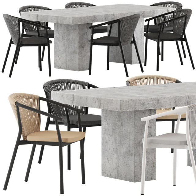 Coco Republic Abbott Dining Table and Marco Chair — Descargar