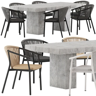 Coco Republic Abbott Dining Table and Marco Chair — Ver 1