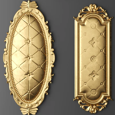 Набор лепных декоров, Лепнина, Розетка, luxury, золотой декор, резьба, лепка, лепной, потолочная, классическая — Вид 2