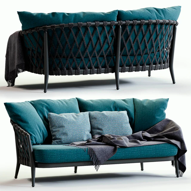B&B Italia ERICA Blue&Red Sofa — Скачать