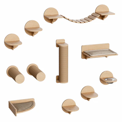 Wall mounted complex for cats — Ver 2