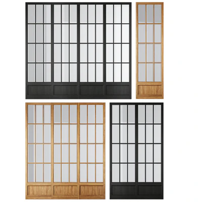 Classical Wooden Glass Partition — Ver 2