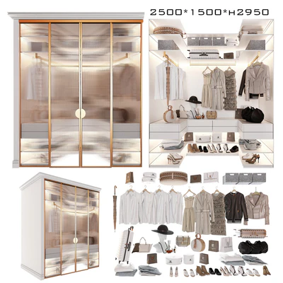 Wardrobe unit in the bedroom 2 — Ver 1