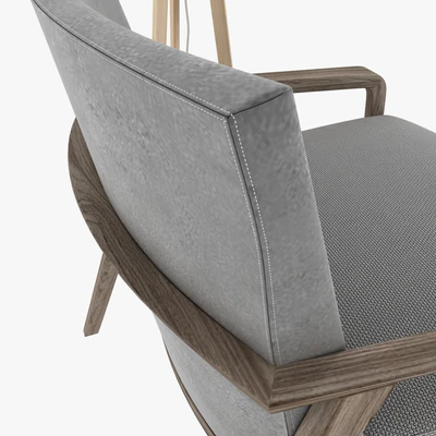 Riva 1920 noble armchair and Jackson Floor Lamp by Crate and Barrel — Вид 2