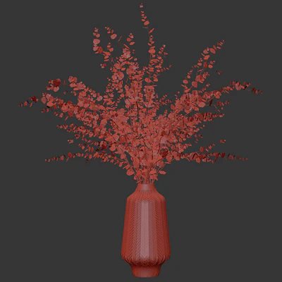 Eucalyptus branches in a green vase — Ver 2