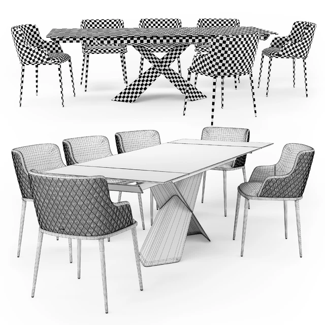 Tyron keramik drive table Magda ML armchair — Скачать