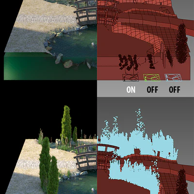 Stream and wooden bridge — Ver 2