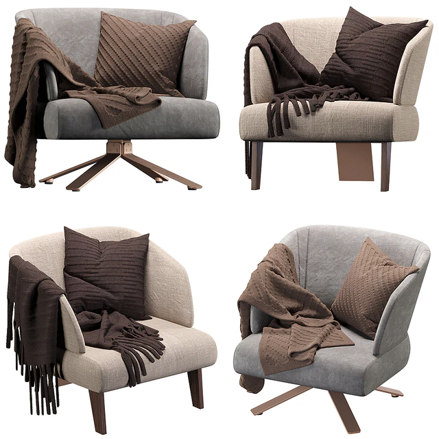 Minotti armchair reeves small — Descargar
