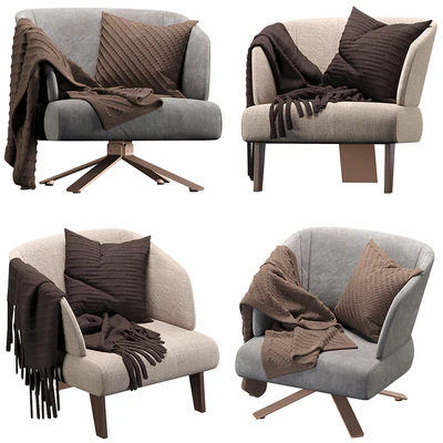 Minotti armchair reeves small — Ver 1