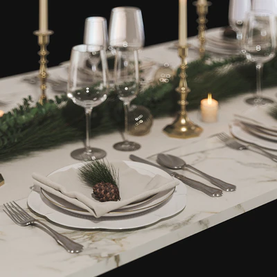New Year's table setting — Ver 2