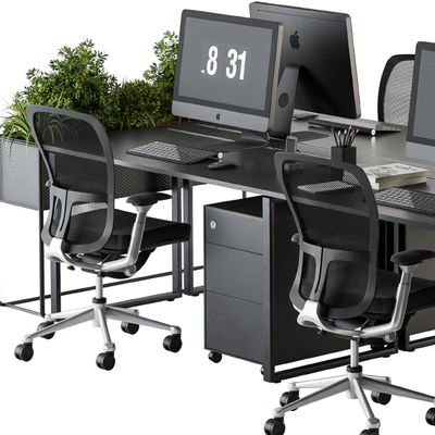 Office Furniture - employee Set - Plants Box Divider 34 — Ver 2