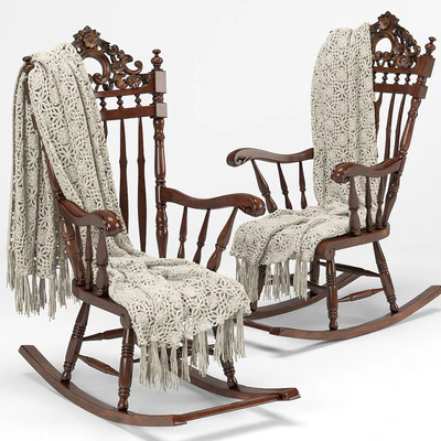 Armchair - rocking chair, plaid — Ver 1