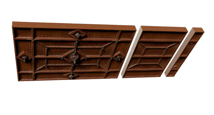 historic palace interior roof wood set 001 — Скачать