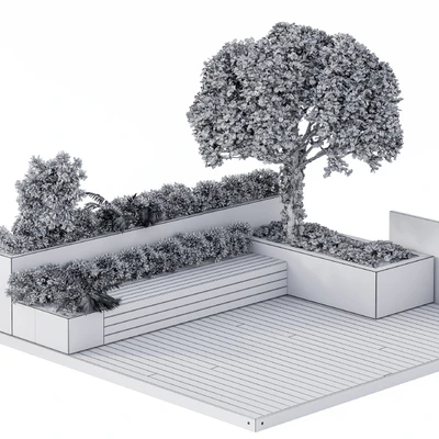 Roof Garden Furniture Seating and Garden Set — Ver 2