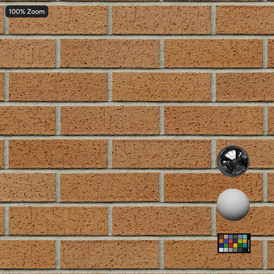 dragfaced running bond brick wall texture orange — Вид 2