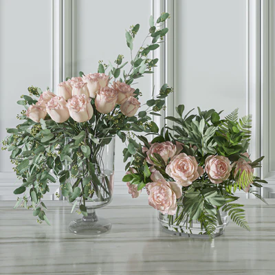 Flower Set 054 Rose seeded eucalyptus — Ver 2