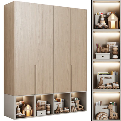 Modular children's wardrobe in a modern style 07 — Ver 1