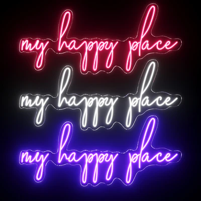 My Happy Place Neon Sign — Вид 1