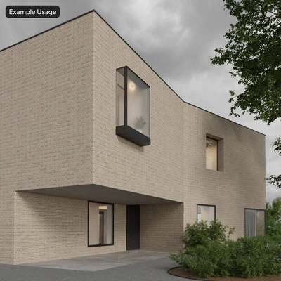 grooved english bond brick wall texture beige — Вид 2