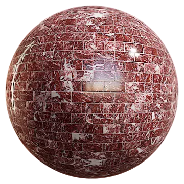 rosso levanto marble brick tiles 001 — Скачать