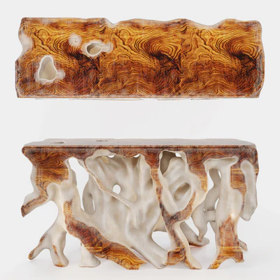 Designer Table Top / Console in the form of tree roots — Ver 1