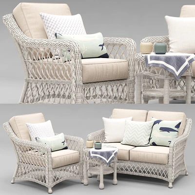 HAMPTON SEATING IN IVORY FINISH — Ver 1
