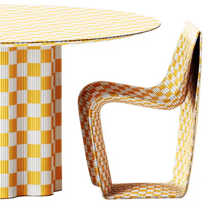 Saba Italia Teatro Magico Round Dining Table and MDF Italia Sign Matt Chair — Вид 2