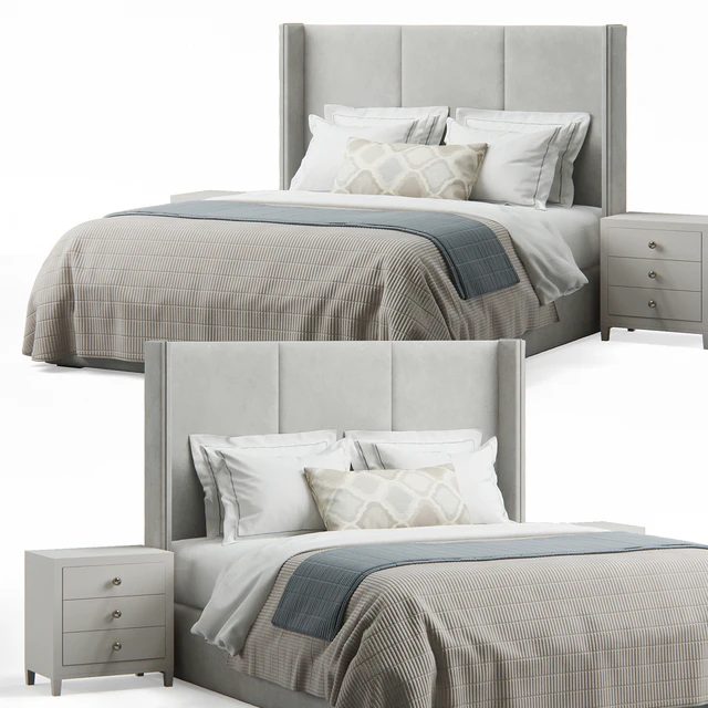 Striped Headboard Bed — Скачать