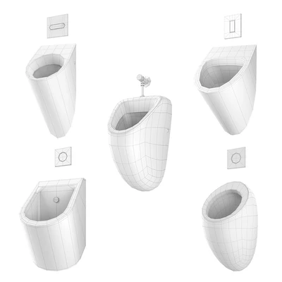 Urinal with flush buttons 2 set — Вид 2