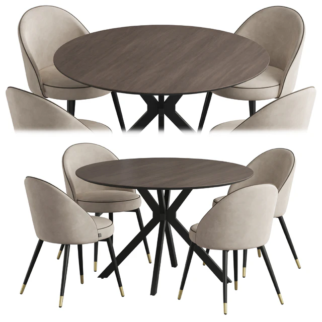 Ralf table Cooper chair dining set — Descargar