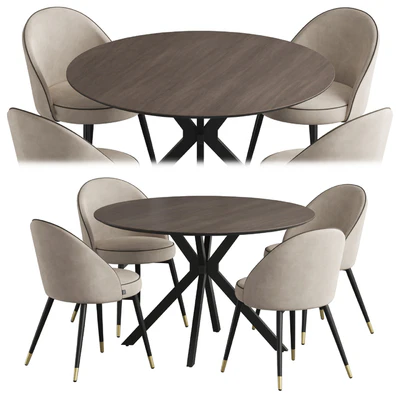 Ralf table Cooper chair dining set — Ver 1